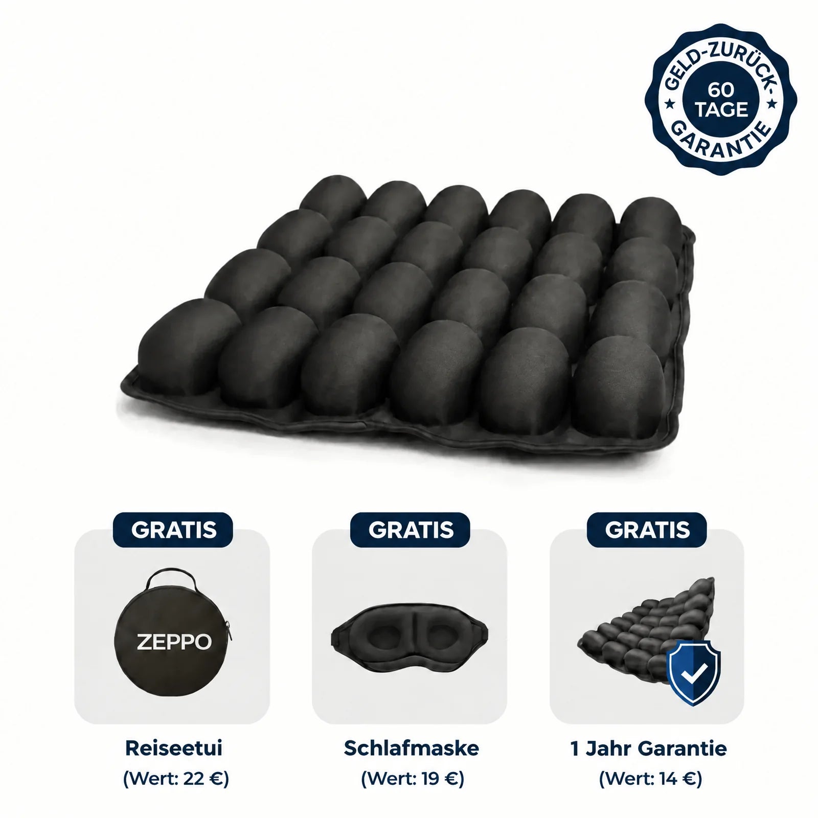 Zeppo Reisekissen mit Gratis-Geschenken